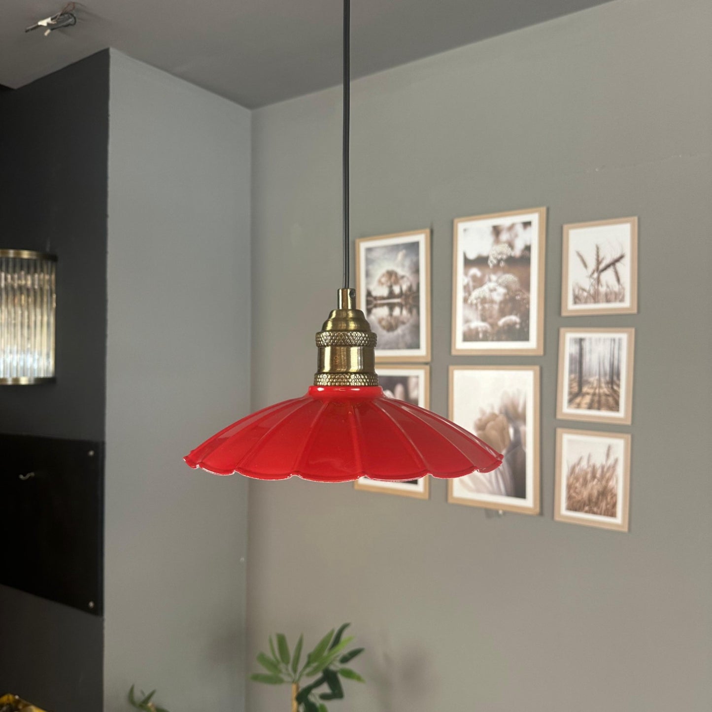 Pendelleuchte Risso Holz Metall, Modern Hängelampe ohne Leuchtmittel