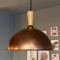 Pendelleuchte Yimpi Schlot Holz Metall, Modern Hängelampe