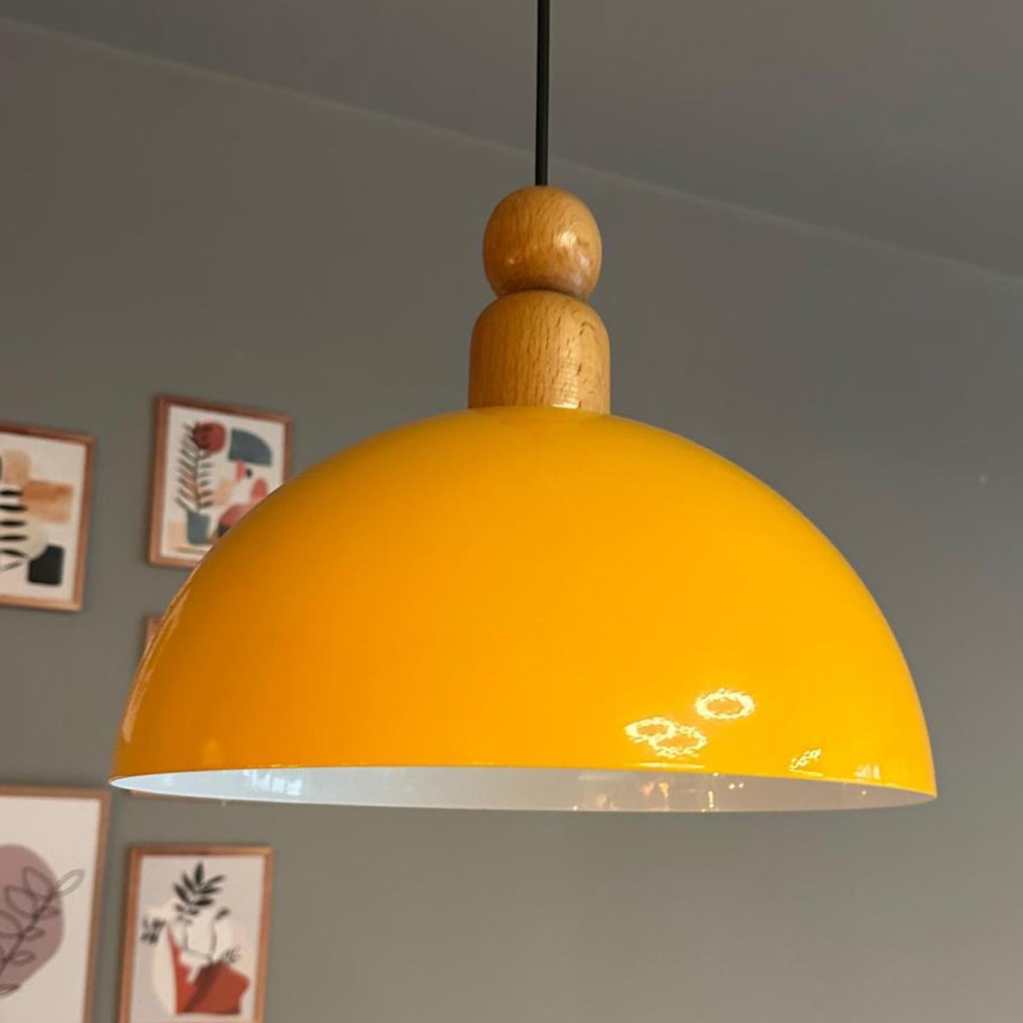 Pendelleuchte Yimpi Wulst Holz Metall