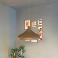 Pendelleuchte Metall Lampe I Champion I Holz Ø35 cm Metall E27 Hängelampe