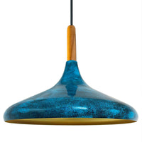 Pendelleuchte Metall Lampe I Champion I Holz Ø35 cm Metall E27 Hängelampe