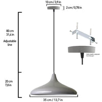 Lampada a sospensione in metallo