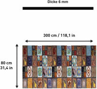 Superlonga Bedruckter Teppich Chenille-Druck Maschinell Hergestellt