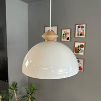 Pendelleuchte Yimpi Runde Holz Metall, Modern Hängelampe