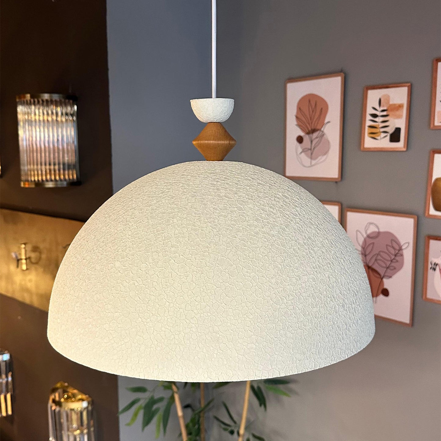 Pendelleuchte Linate Ø40 cm, Texturiert Metall Hängelampe