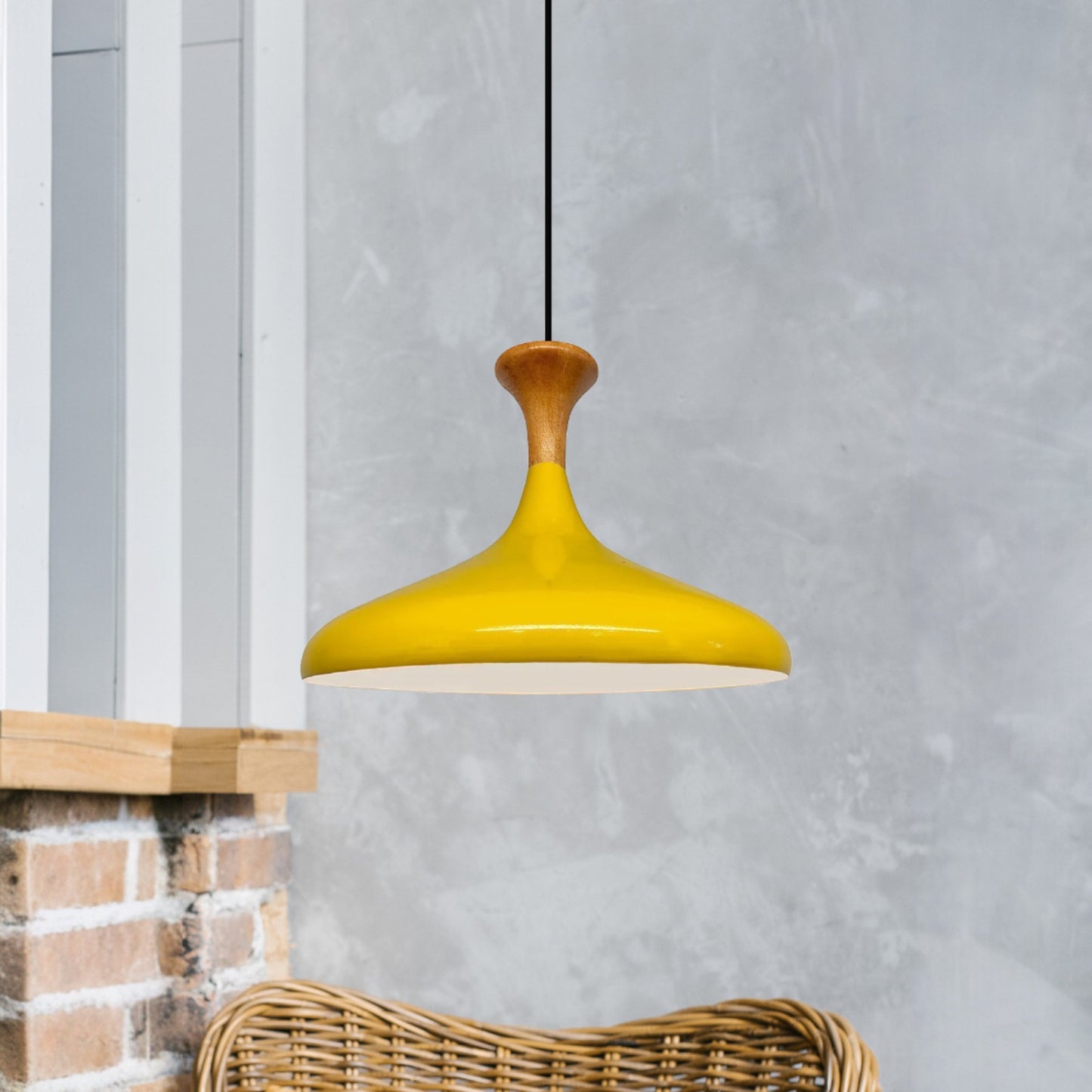 Pendelleuchte Champion Pendelleuchte aus Holz, 35 cm Hängelampe Metall E27