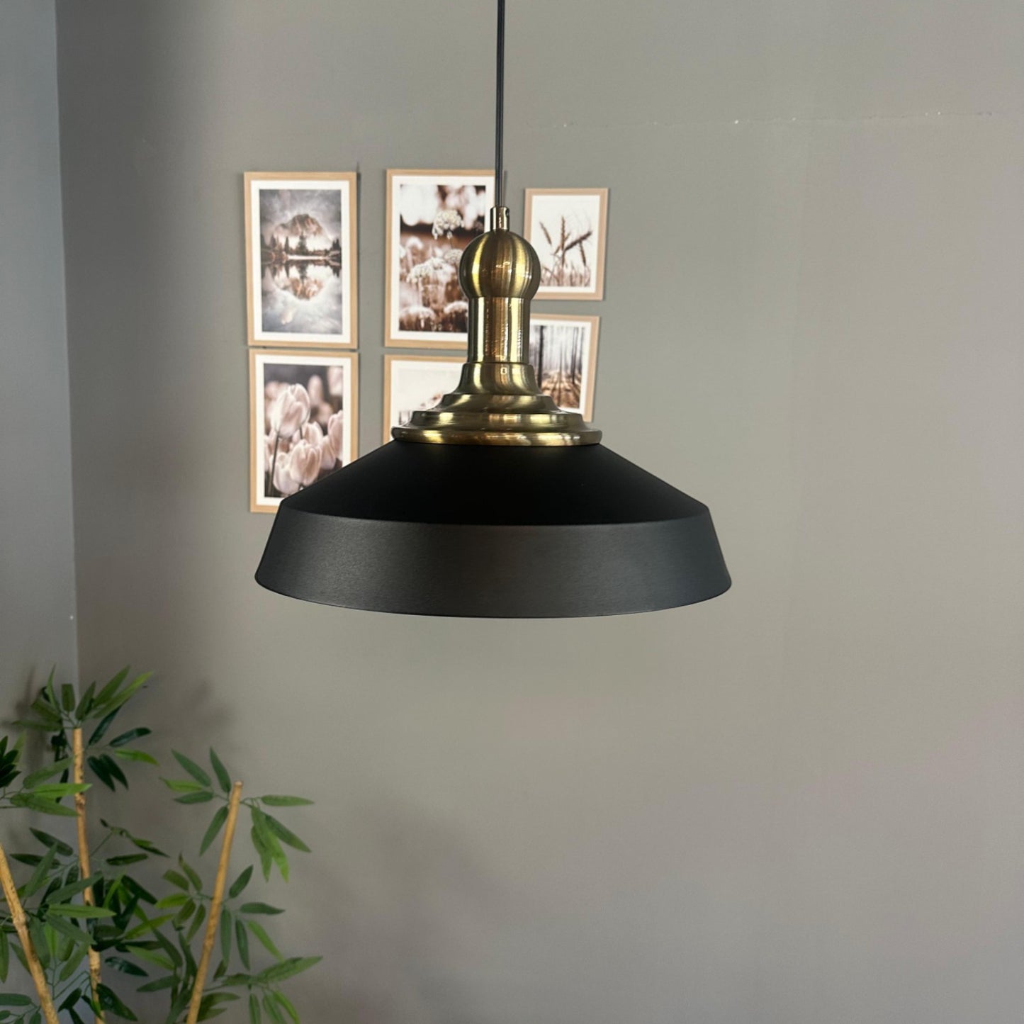 Pendelleuchte Lema Schwarz Knob Ø37,5 cm, Metall Hängelampe