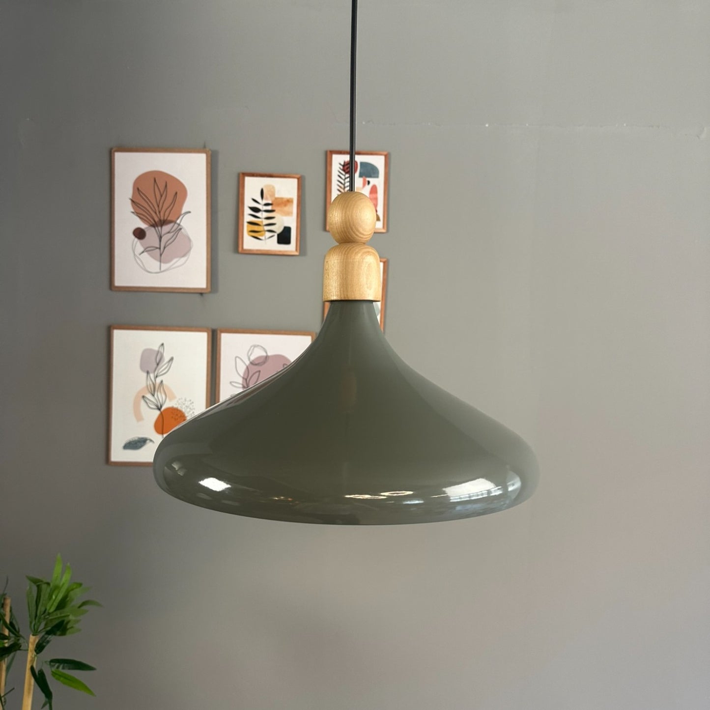 LED Pendelleuchte Perle Holz Metall Ø35 cm, E27, Modern Pendelleuchte