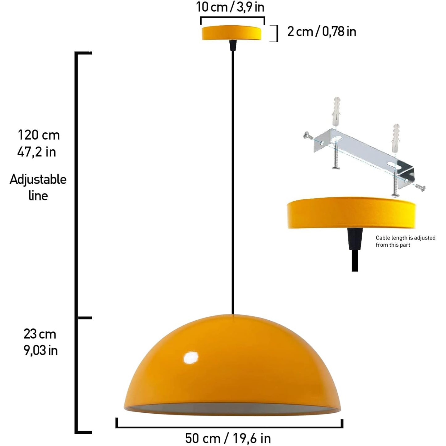 Metall E27 Pendelleuchte Groß