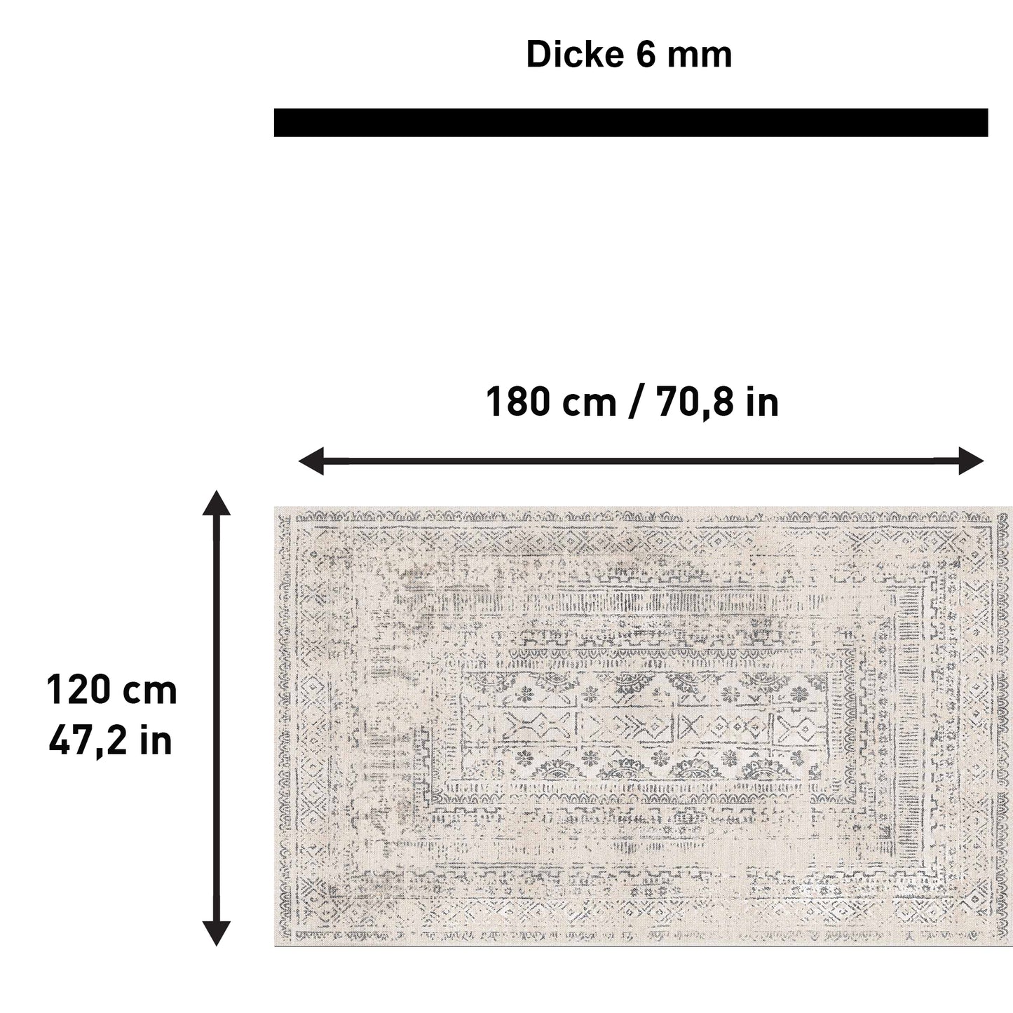 Duncan Bedruckter Teppich Chenille-Druck Maschinell Hergestellt