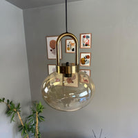 Pendelleuchte Solvia Vintage Glas, 25 cm Retro-Hängelampe