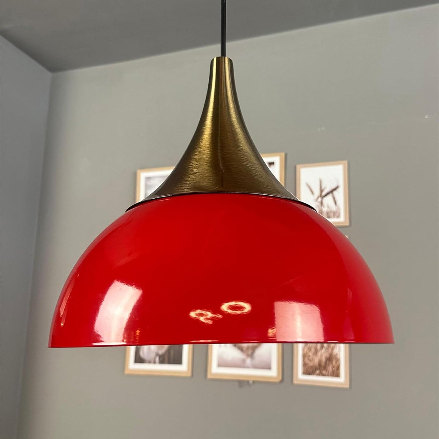 Pendelleuchte Yimpi Dome 30 cm Industrielle Hängelampe