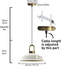 Bamyum Asletl-Lock Pendelleuchte Vintage