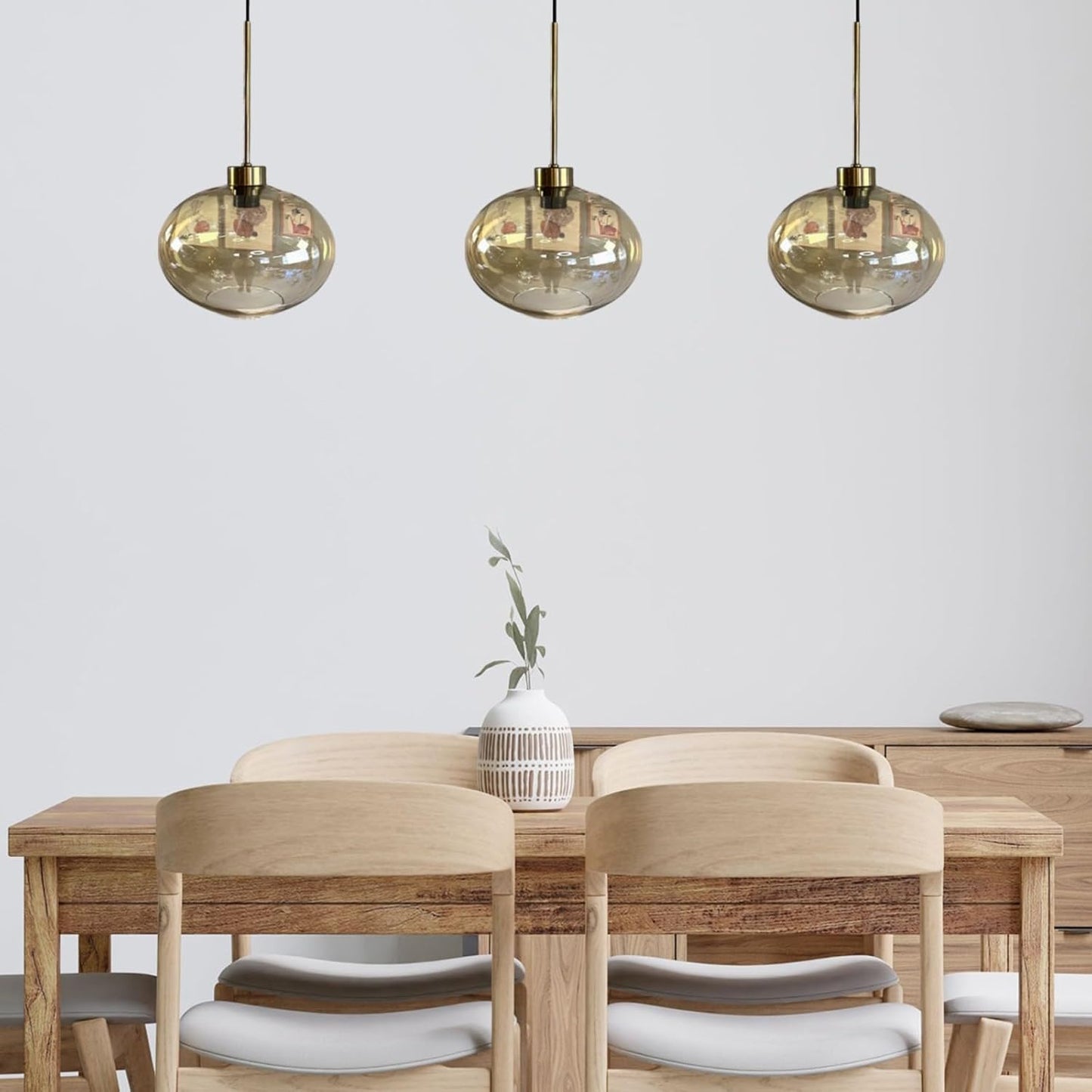 Pendelleuchte Solvia Vintage Glas, 25 cm Retro-Hängelampe