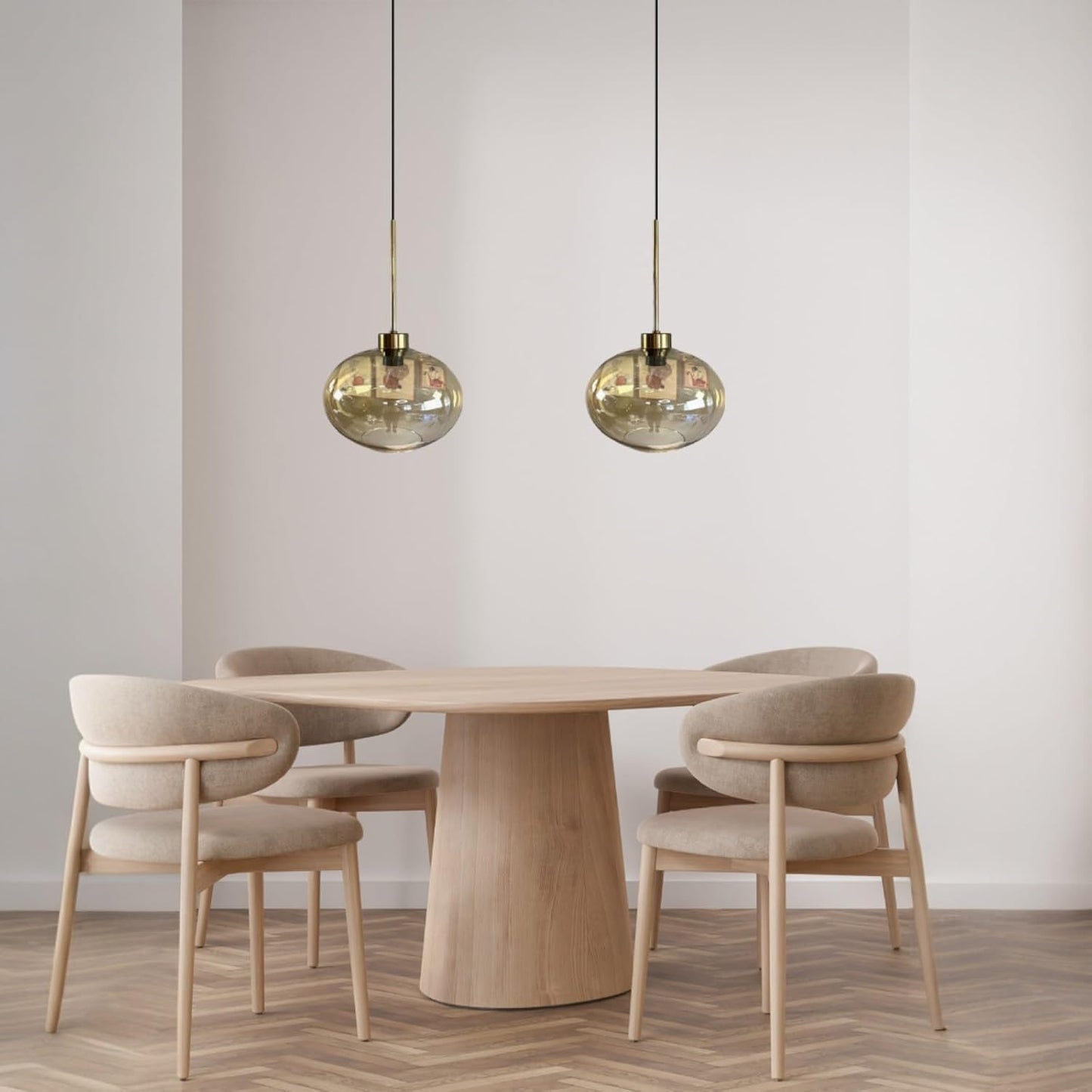 Pendelleuchte Solvia Vintage Glas, 25 cm Retro-Hängelampe