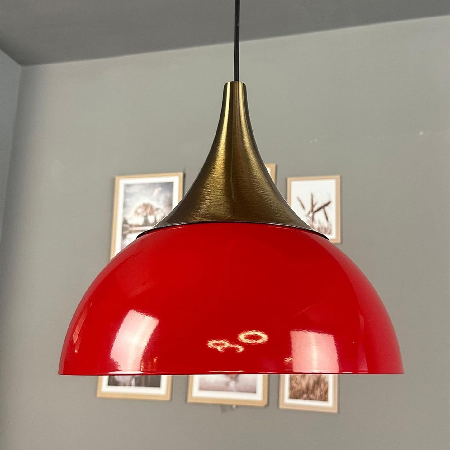 Pendelleuchte Yimpi Dome 30 cm Industrielle Hängelampe