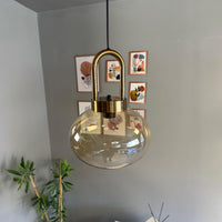 Pendelleuchte Solvia Vintage Glas, 25 cm Retro-Hängelampe