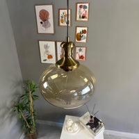 Pendelleuchte Solvia Vintage Glas, 25 cm Retro-Hängelampe