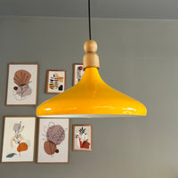 LED Pendelleuchte Perle Holz Metall Ø35 cm, E27, Modern Pendelleuchte