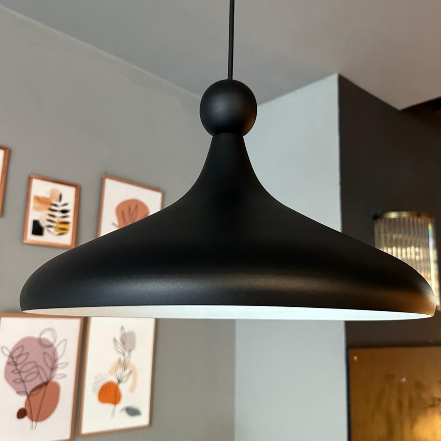 Pendelleuchte Wulst Metall Ø35cm, Modern Hängelampe