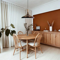 Pendelleuchte Metall Lampe I Champion I Holz Ø35 cm Metall E27 Hängelampe