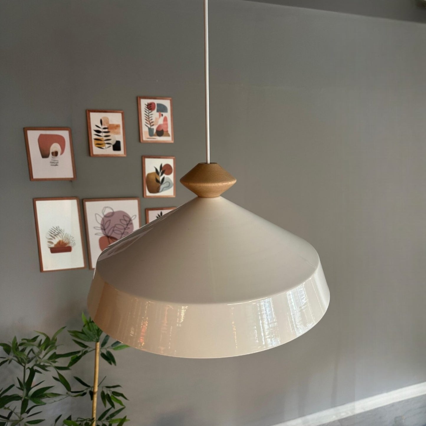 Pendelleuchte Lema Ø35,5cm, Hängelampe Holz, Hängelampe Industrial Vintage Lampe