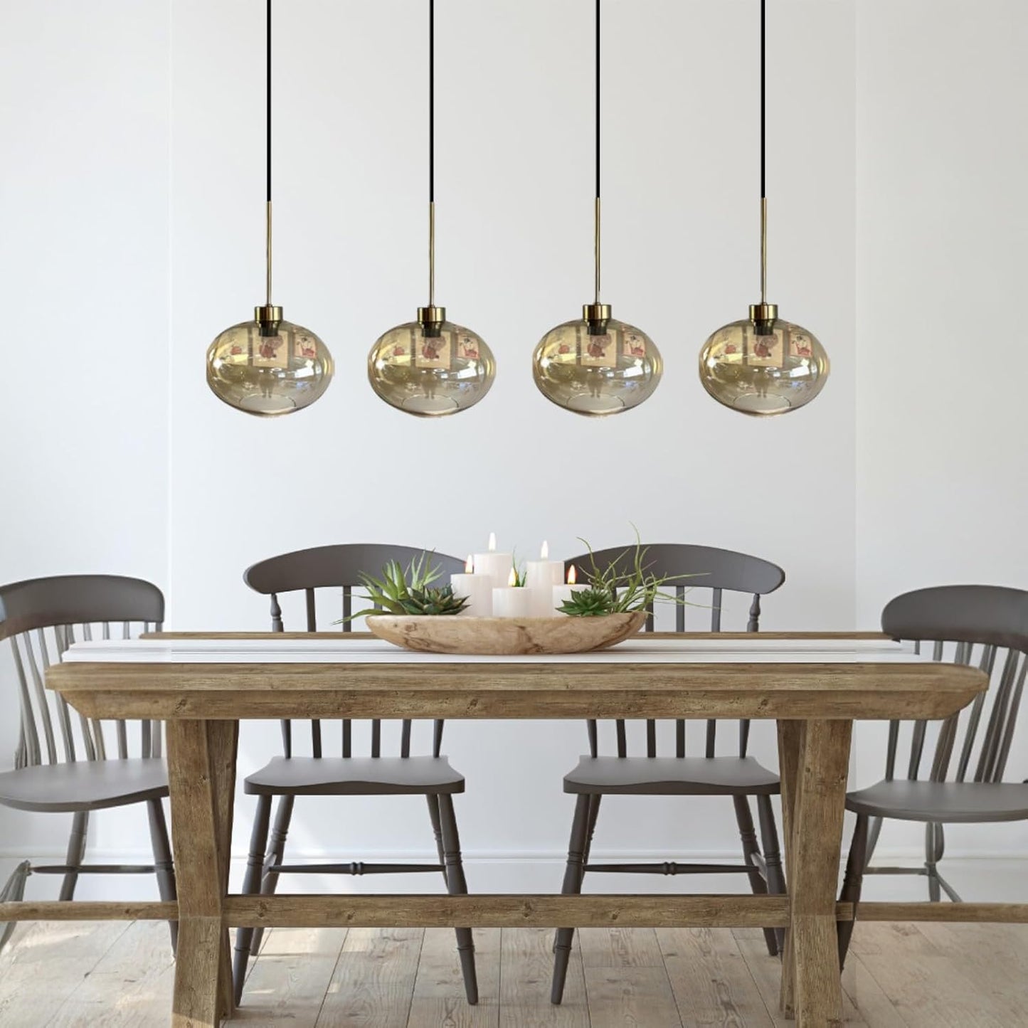 Pendelleuchte Solvia Vintage Glas, 25 cm Retro-Hängelampe