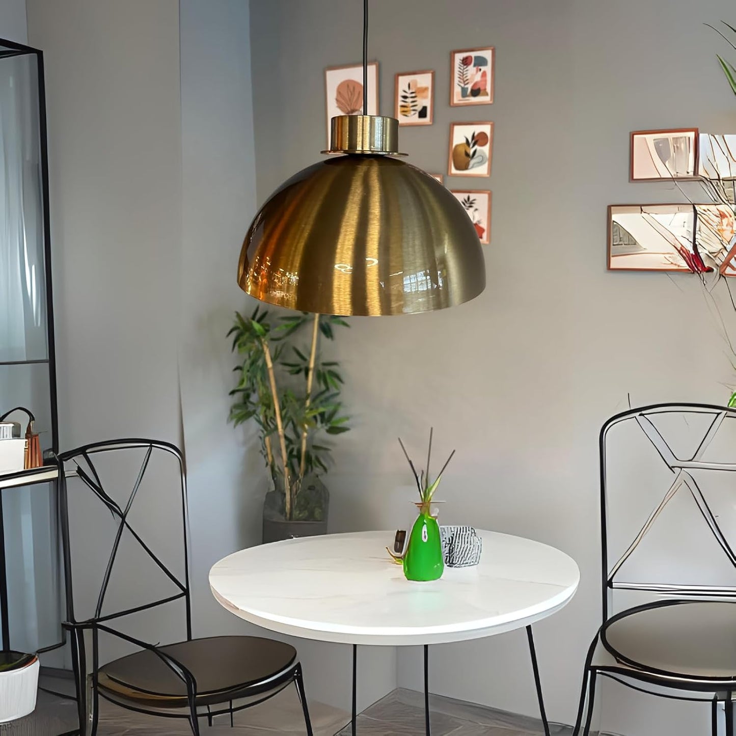 Yimpi Pendelleuchte 30 cm Kupferfarbe Vintage Pendelleuchte