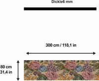 Bedruckter Teppich Molis Chenille Print Maschinell hergestellt, waschbarer Vintage-Teppich
