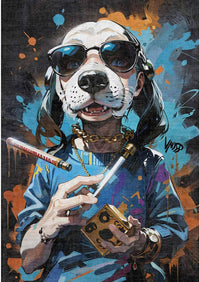 Gamer Teppich mit Snoop Motiv, Chenille Druck, maschinell gefertigt für das Gaming Zimmer