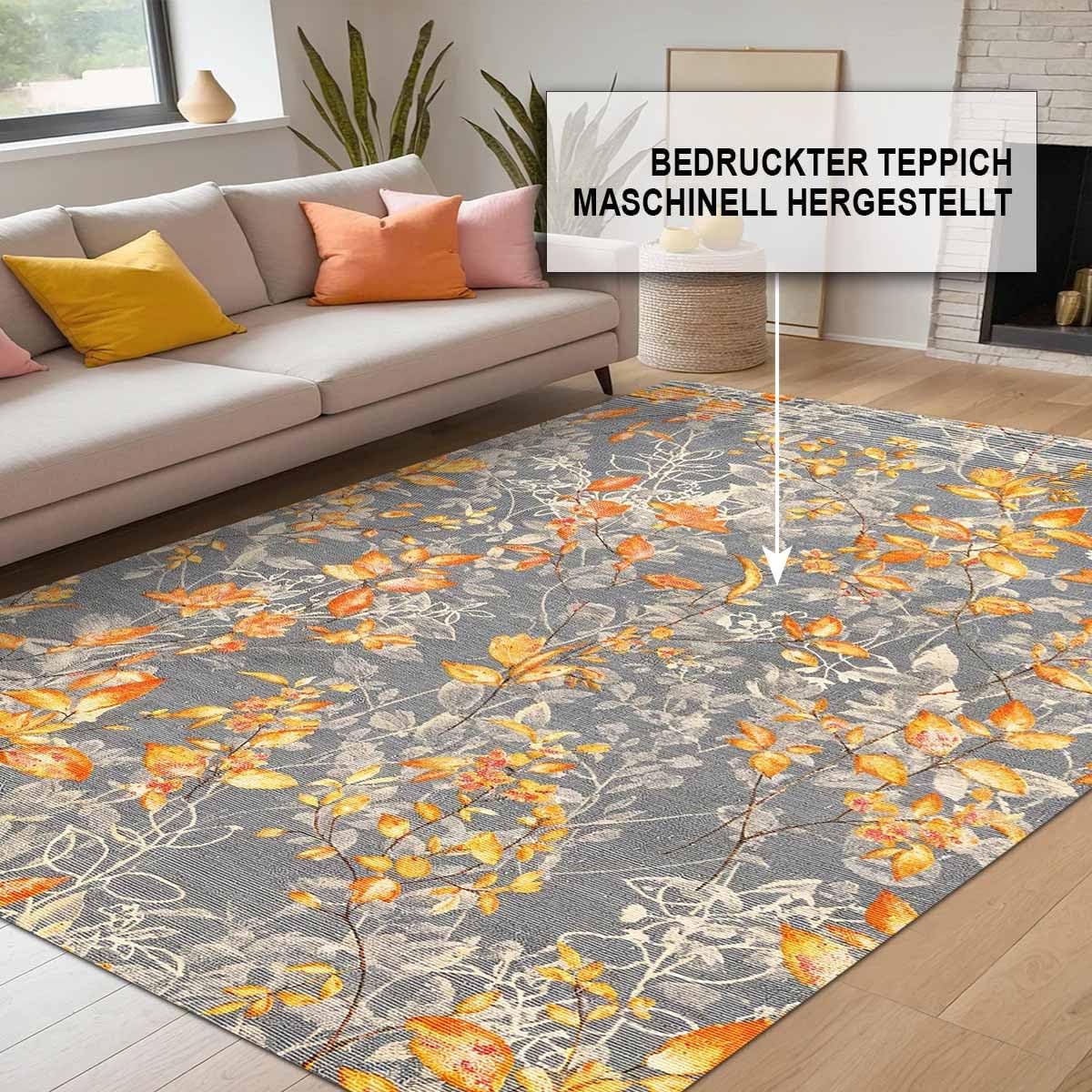 Bedruckter Teppich Sunfas Chenille Print Maschinell hergestellt, waschbarer Vintage-Teppich
