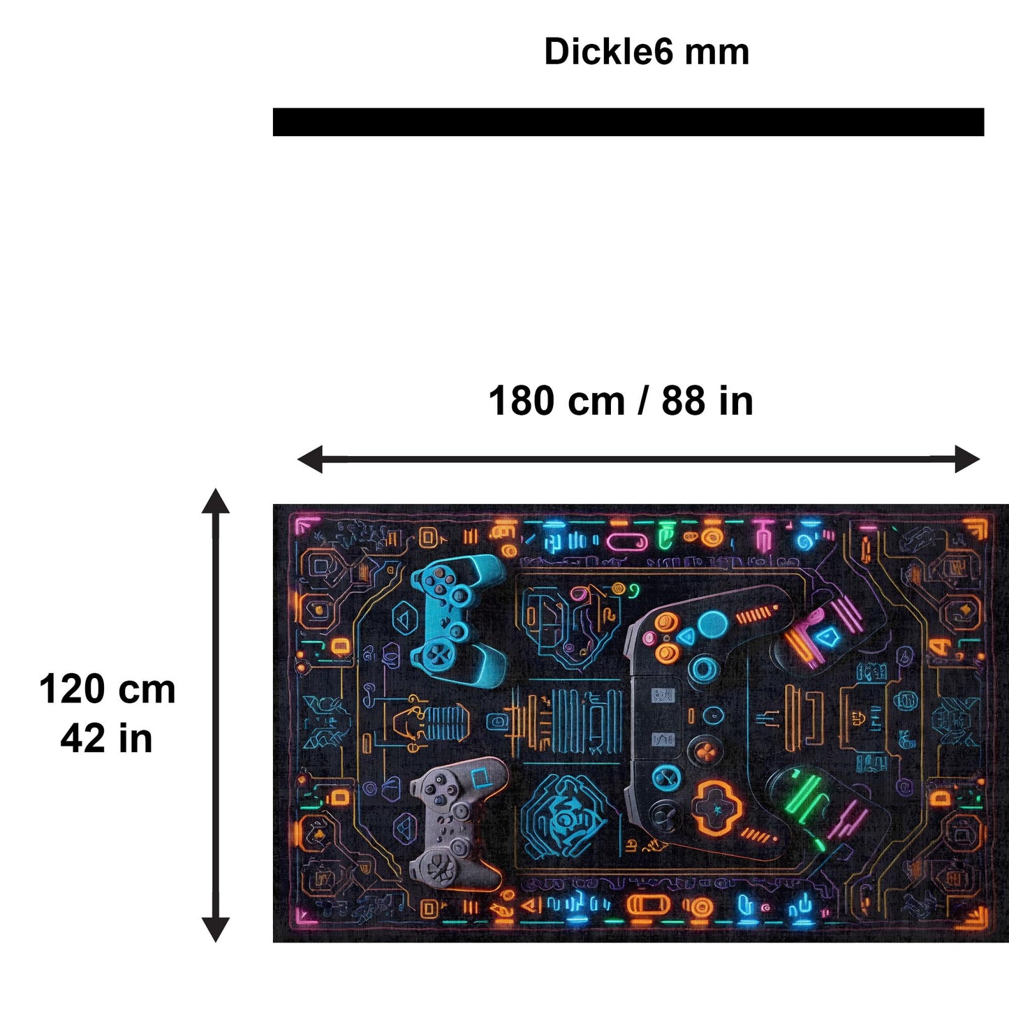 GAMEKING Bedruckter Teppich Chenille-Druck Maschinell Hergestellt