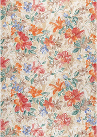 Bedruckter Teppich Sonika Chenille Print Maschinell hergestellt, waschbarer Vintage-Teppich