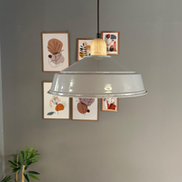 Pendelleuchte Carmelo Holzkopf Ø35 cm, Metall Hängelampe