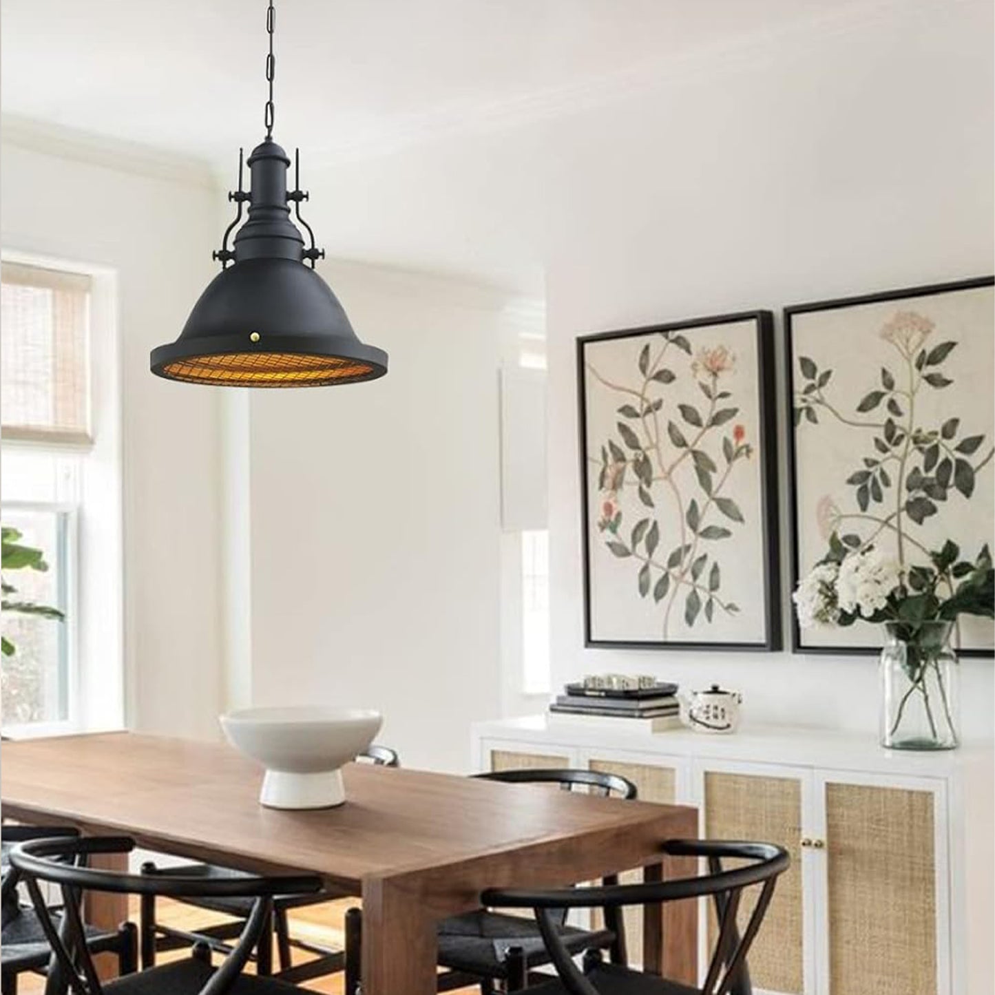 Pendelleuchte Bamyum Pendelleuchten I Turami I Schwarz E27 Ø30 cm Metall Lampe