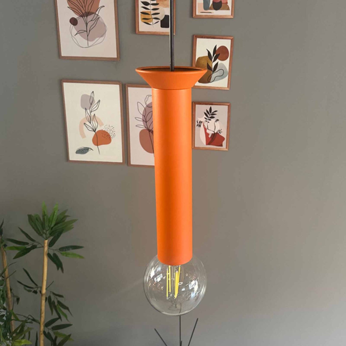 Pendelleuchte Mika Platte Metall, Modern Hängelampe