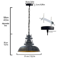 Suspension métal E27