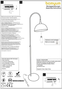 Stehlampe Moderne Stehlampe aus Metall mit E27, verstellbarer Lampenschirm