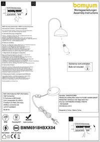 Stehlampe Moderne Stehlampe aus Metall mit E27, verstellbarer Lampenschirm