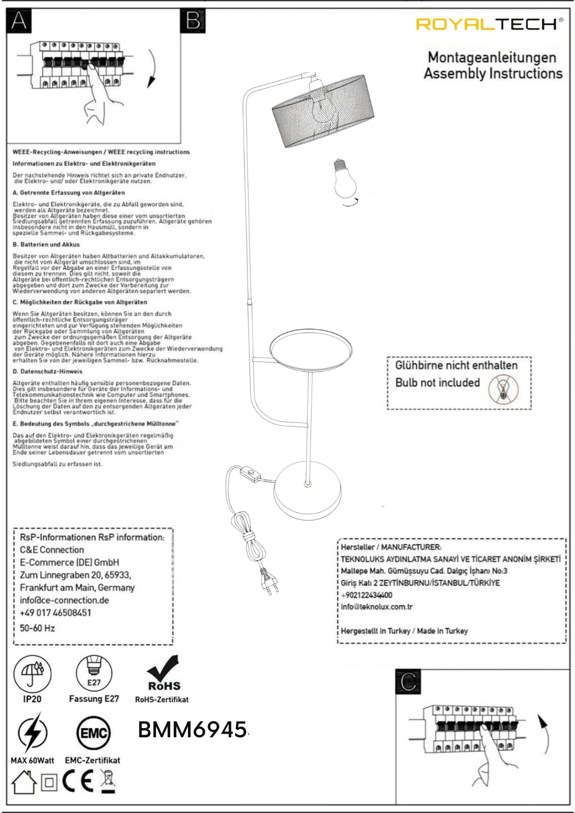 Stehlampe EFerix Schatten Ufo Kopf Moderne Dekorative Metall Stehlampe