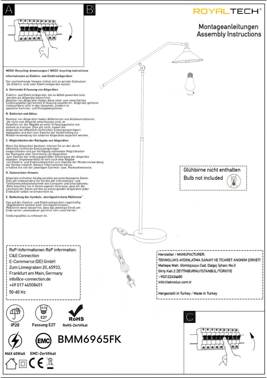 Stehlampe Meridian Bewegender Ufo Kopf Moderne Dekorative Metall Stehlampe
