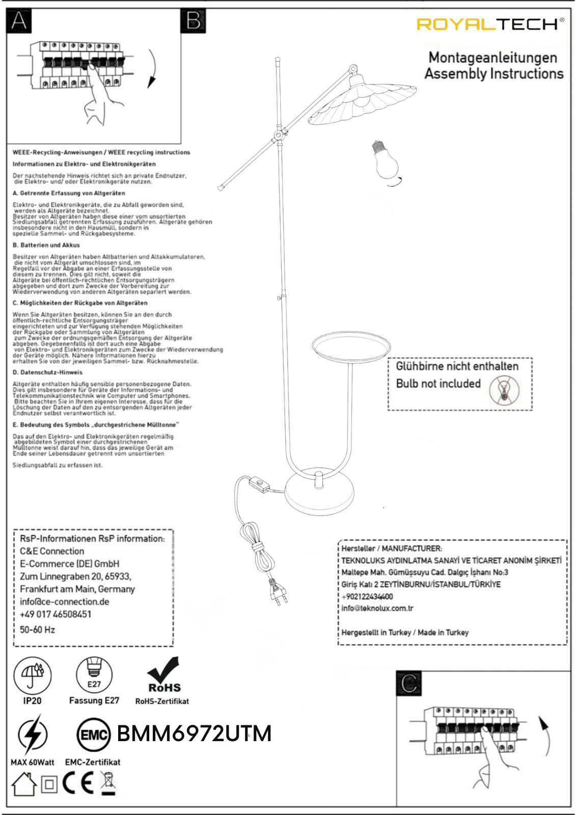Stehlampe Axelor Schatten Ufo Kopf Moderne Dekorative Metall Stehlampe