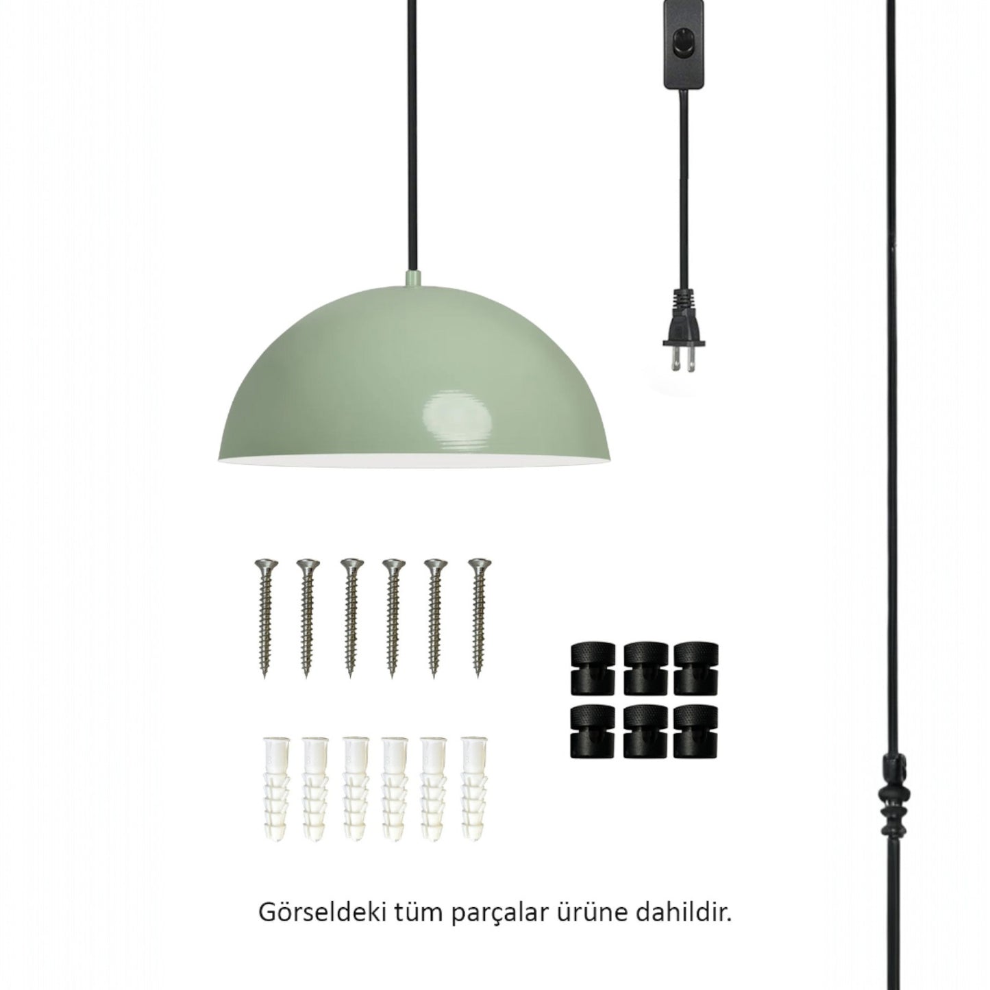 Pendelleuchte Lipeo mit Stecker Metall, Modern Hängelampe