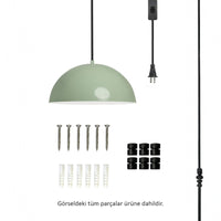 Pendelleuchte Lipeo mit Stecker Metall, Modern Hängelampe