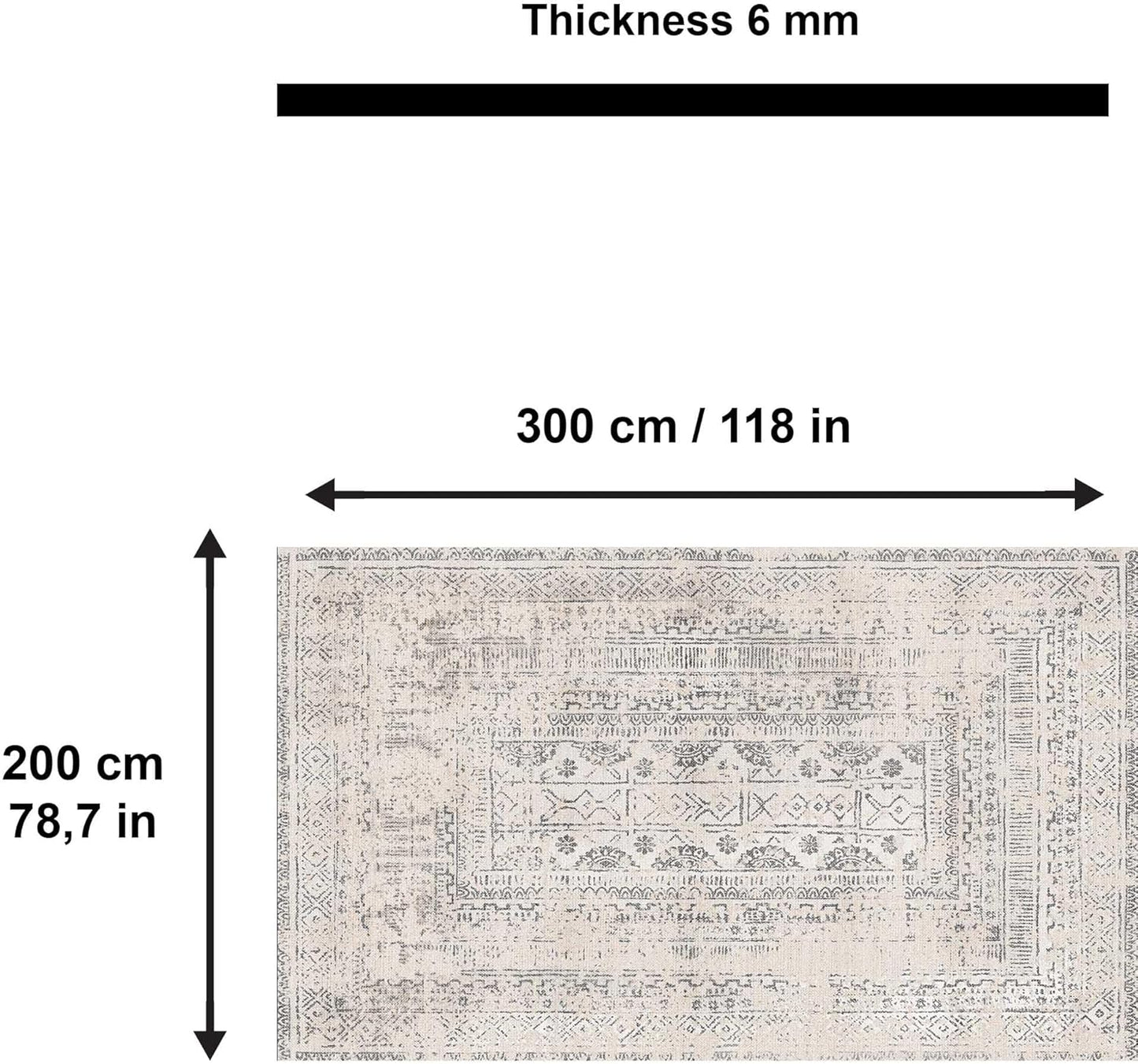 Tappeto stampato Duncan Stampato in ciniglia realizzato a macchina