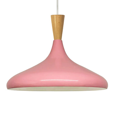 Pendelleuchte Champion Kegel Holz-Kopfteil 35 cm Metall E27 Modern Pendelleuchte