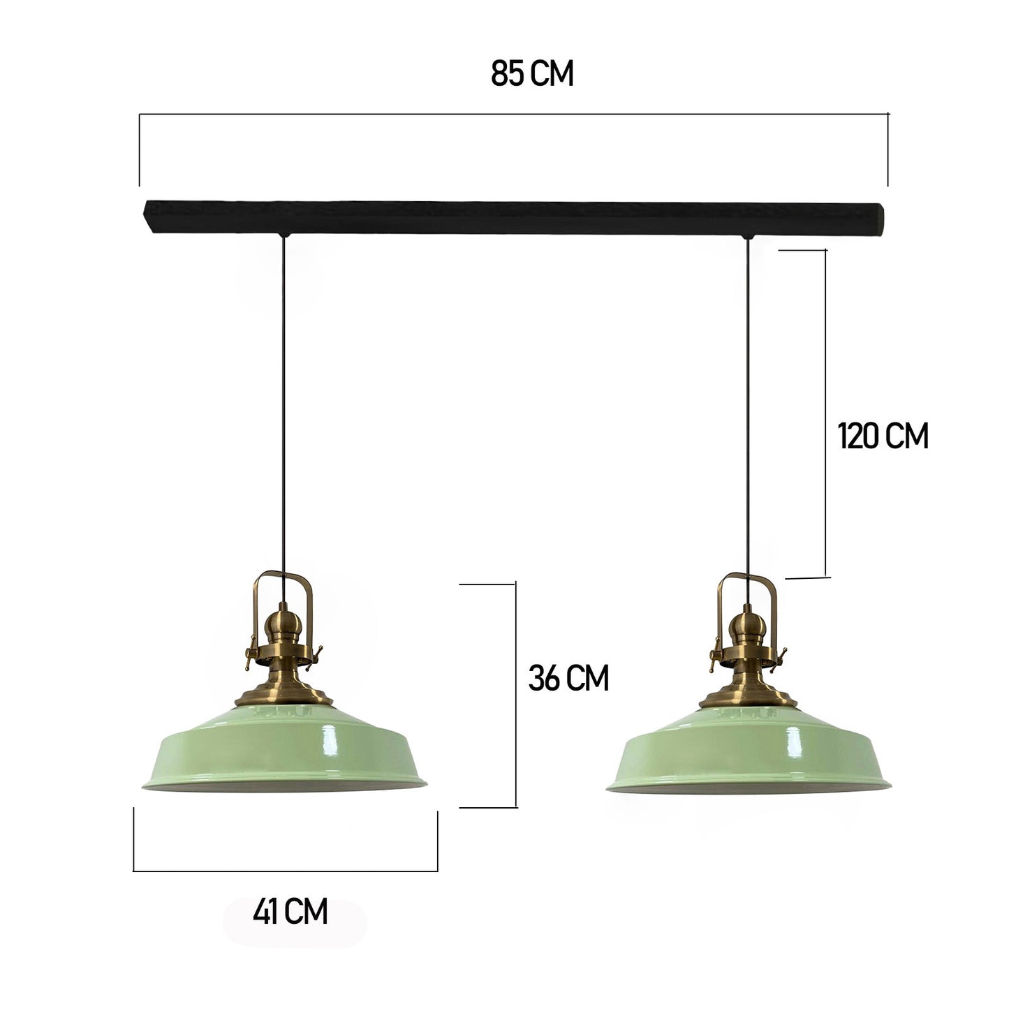 Pack de 2 suspensions E27 en métal 