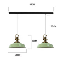 Pack de 2 suspensions E27 en métal 