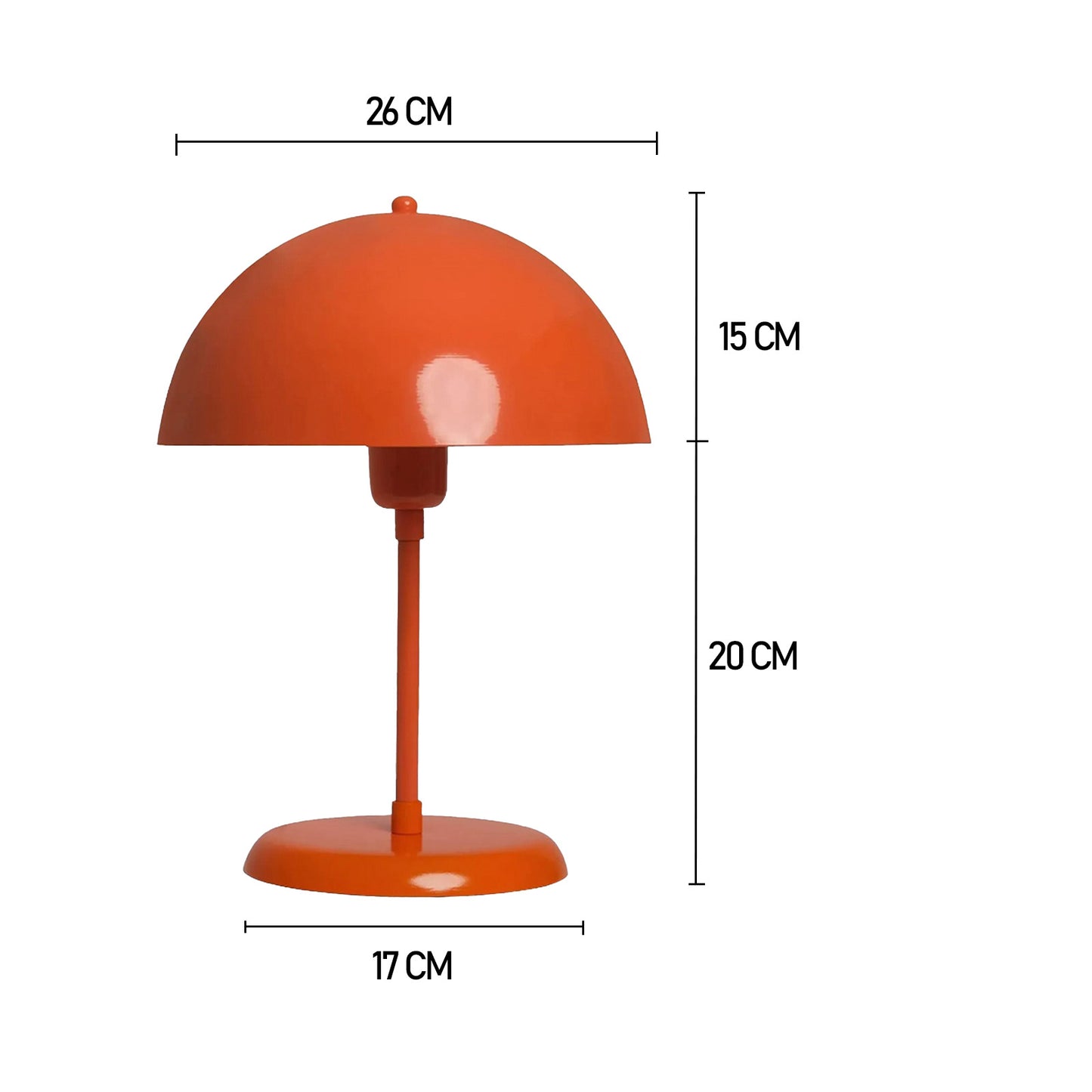 Tischleuchte Pilz Lampe Mit Kabel Lipeo 25 cm Metall Retro Kleine Lampe