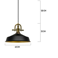 Pendelleuchte Bamyum Pendelleuchte I Asletl-Marine l Ø41 cm E27 Metall Vintage Lampe